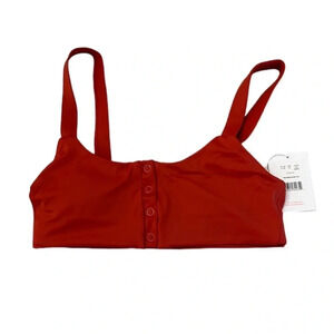 Andie The Snap Scoop Top in Chili Pepper Women’s Swimwear Size XS NWT